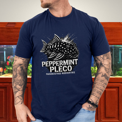Peppermint Pleco T-Shirt – Punk Graffiti Parancistrus nudiventris Design for Aquarium Hobbyists