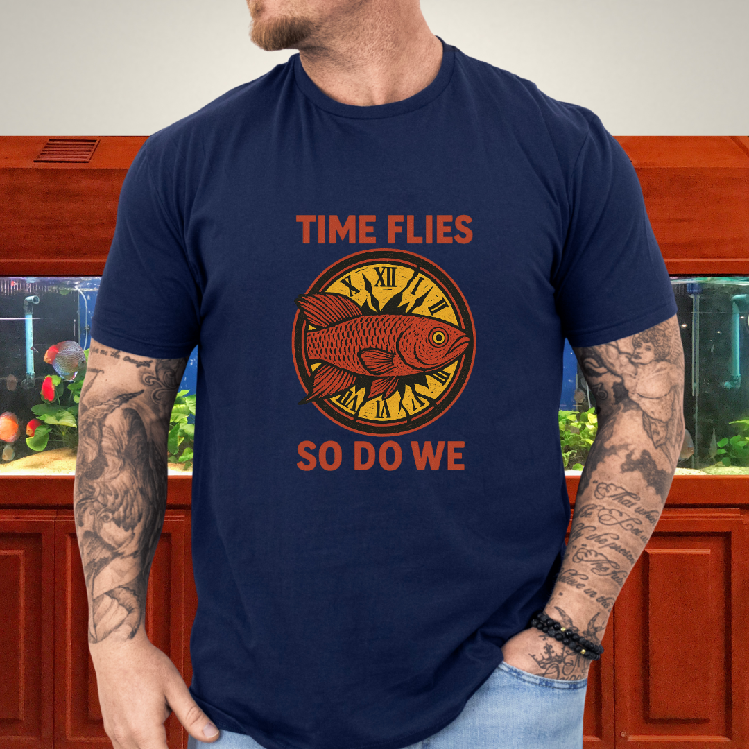 Time Flies, So Do We Tee – Guentheri Killifish Surreal Design