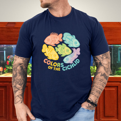 Colors of the Cichlid Tee – Rainbow Apistogramma Kawaii Design