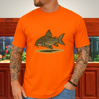 Sand Dweller Tee – Realistic Sterbai Corydoras Design