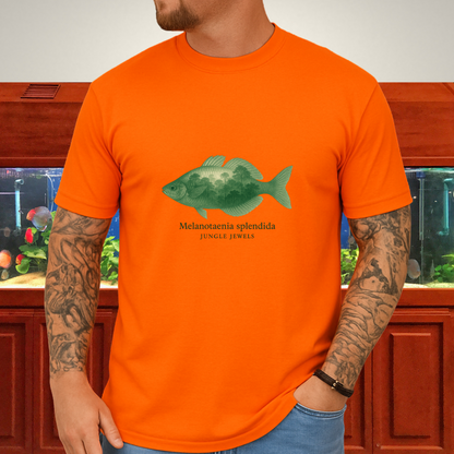 Jungle Jewels Tee – Eastern Rainbowfish Double Exposure Design