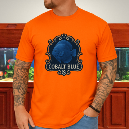 Majestic Retro Badge Cobalt Blue Discus Tee
