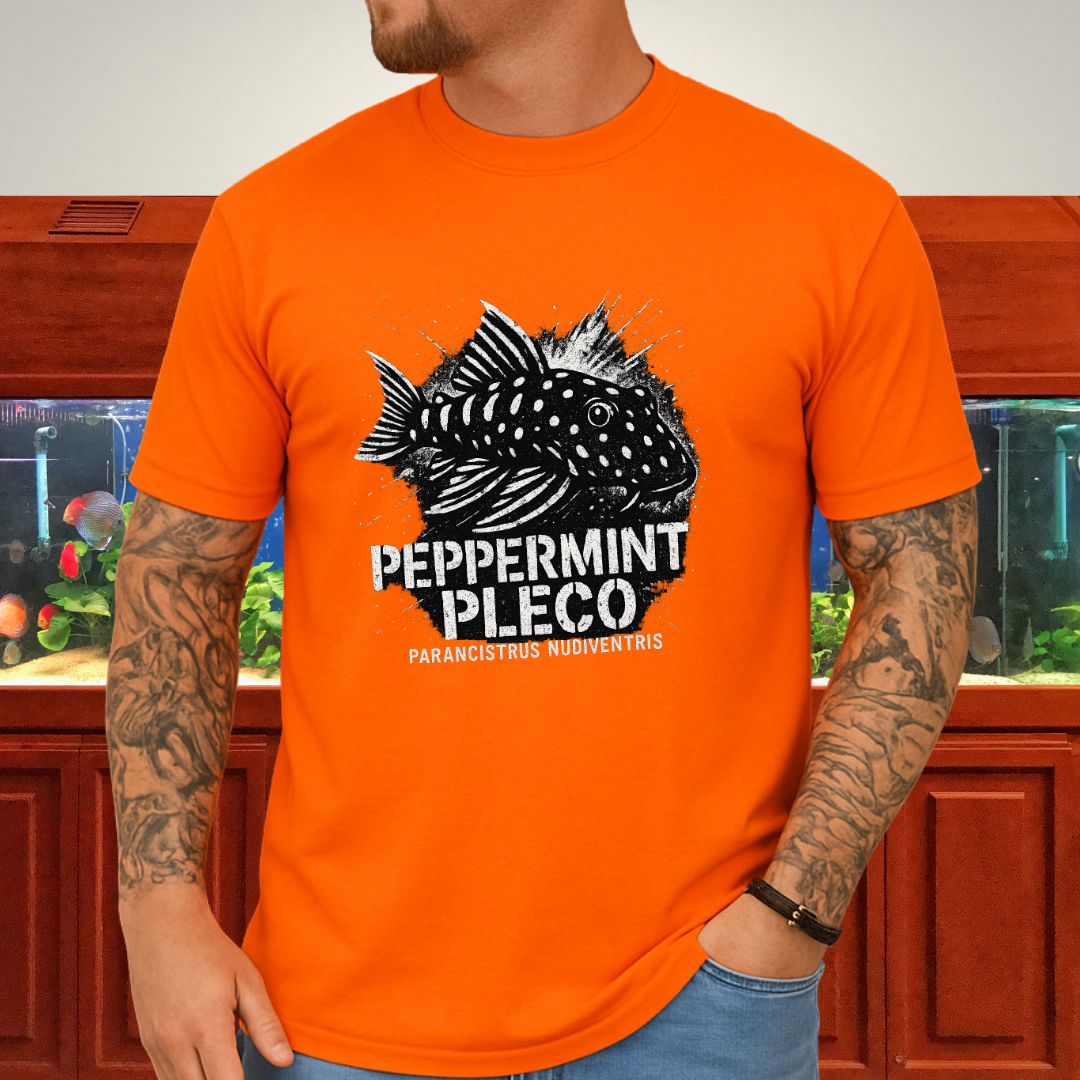 Peppermint Pleco T-Shirt – Punk Graffiti Parancistrus nudiventris Design for Aquarium Hobbyists