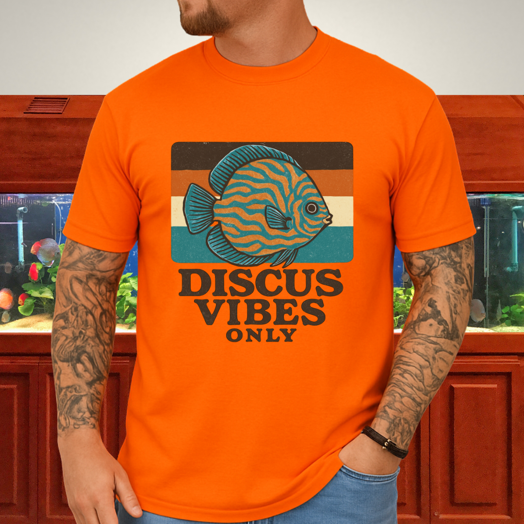 Retro Discus Fish T-Shirt – 70s Groovy Aquarium Style