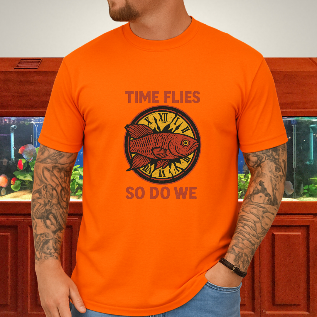 Time Flies, So Do We Tee – Guentheri Killifish Surreal Design