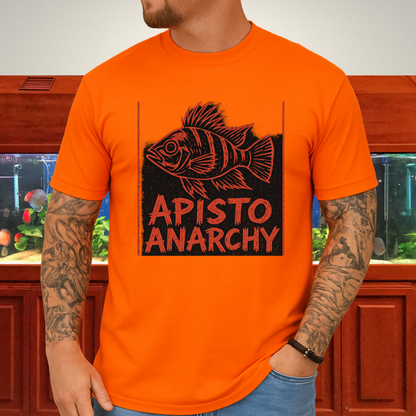 Apisto Anarchy Tee – Punk Band Poster Cichlid Design