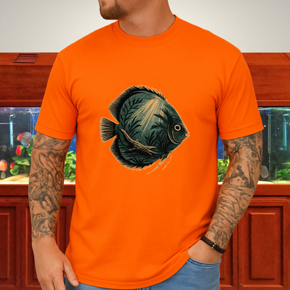 Tropical Surrealism: Heckel Discus with Amazon Scene Tee