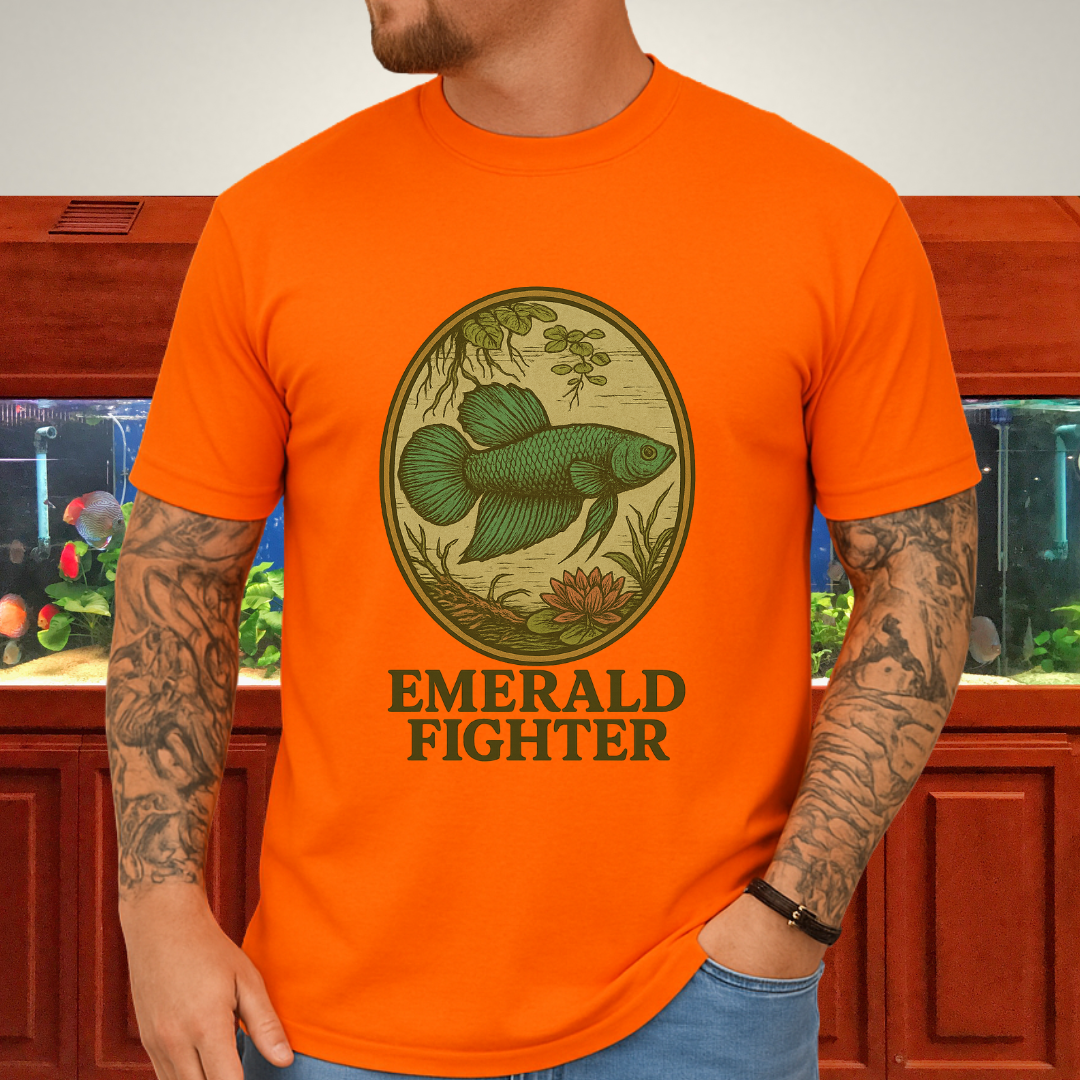 Emerald Fighter Wild Betta Smaragdina T-Shirt – Retro Nature Print