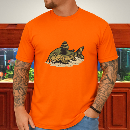 Bronze Corydoras Tee – Realistic Sand Rest Design