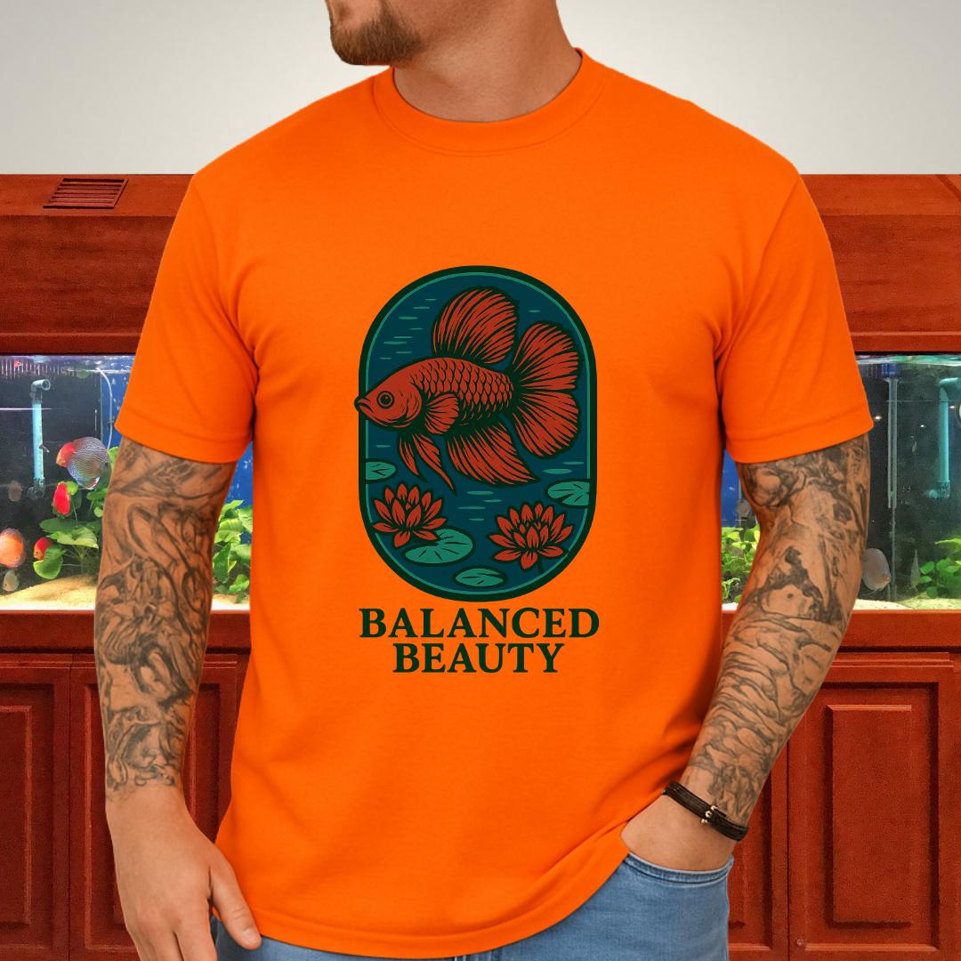 Balanced Beauty Betta Fish T-Shirt – Double Tail Design with Lotus-T-Shirt-Fish &amp; Friends Tees