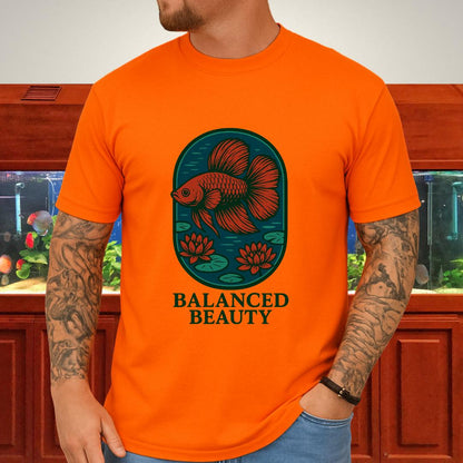 Balanced Beauty Betta Fish T-Shirt – Double Tail Design with Lotus-T-Shirt-Fish &amp; Friends Tees