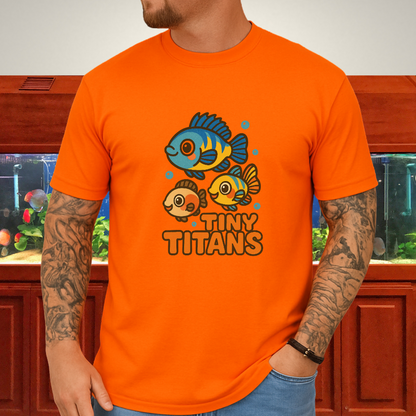 Tiny Titans Tee – Kawaii Dwarf Cichlid Cartoon Design