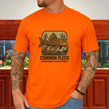 Common Pleco Shirt – Nostalgic Retro Aquarium Style-T-Shirt-Fish &amp; Friends Tees