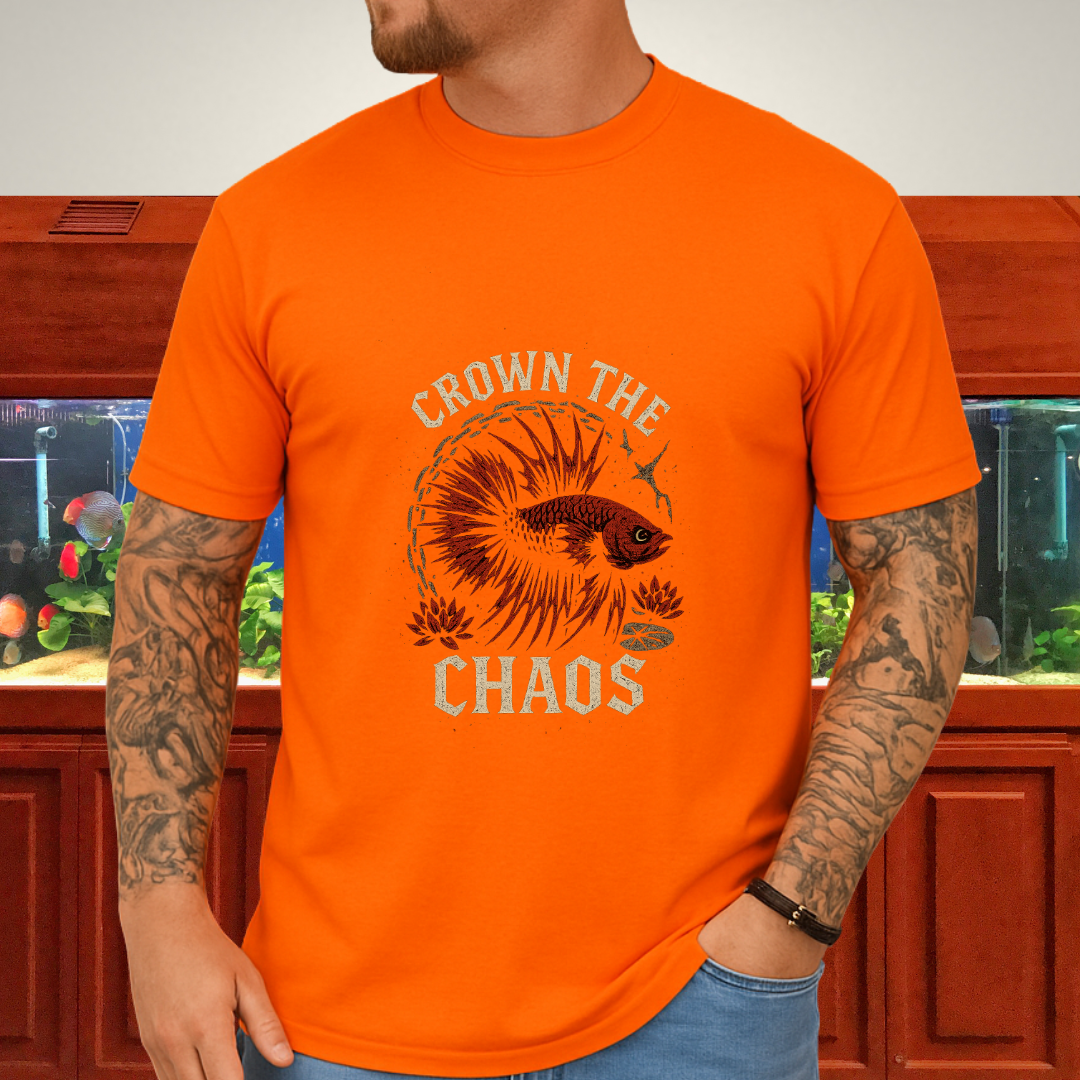 Crown the Chaos Crowntail Betta T-Shirt – Punk Fishkeeper Apparel