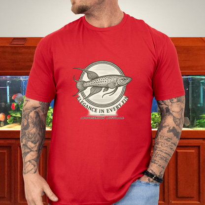 Elegance in Every Fin Tee – Lyretail Killifish Crest Design