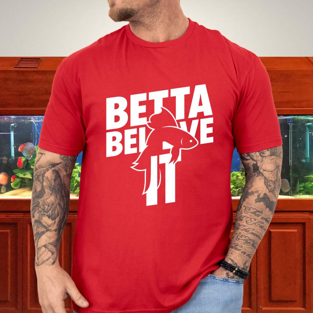 Stencil Betta Fish T-Shirt – Betta Believe It
