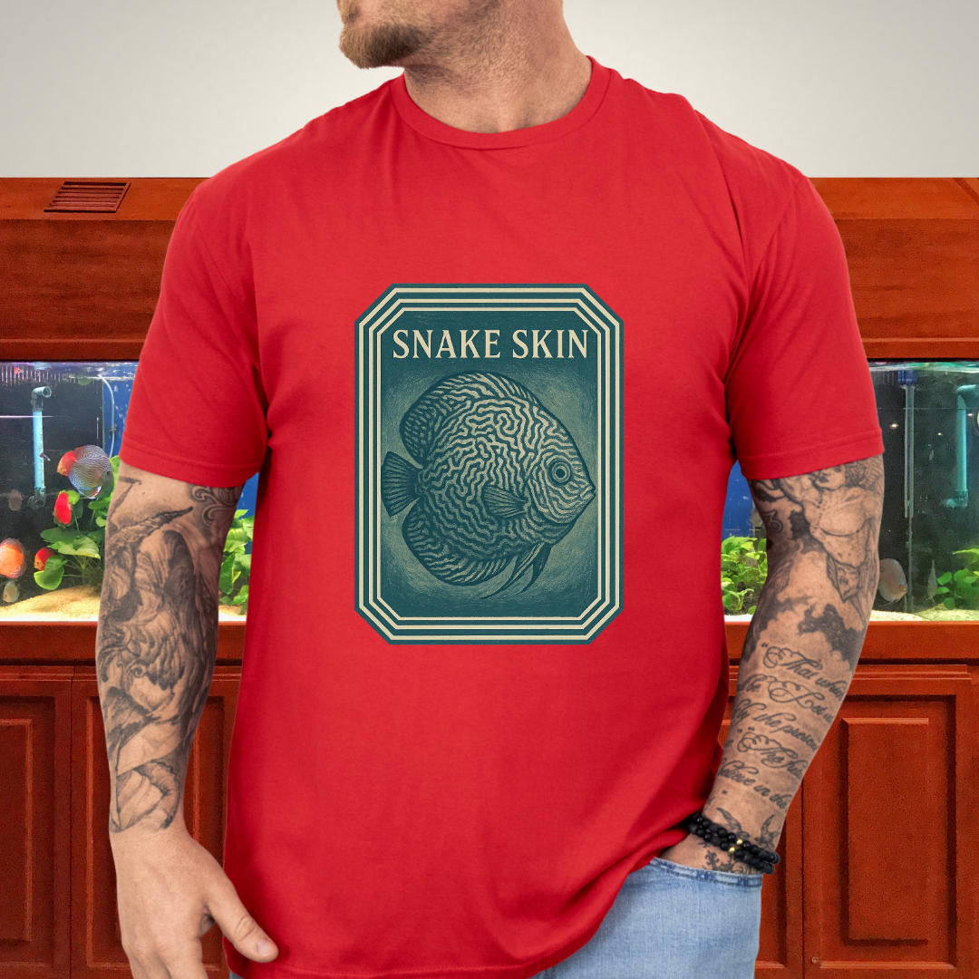 Retro Geometric Snake Skin Discus Tee