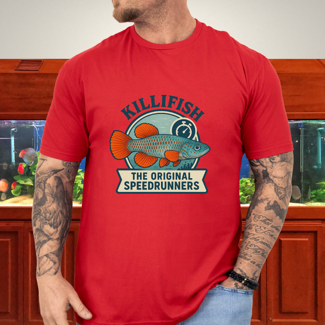 Original Speedrunners Tee – Korthausae Killifish Badge Design