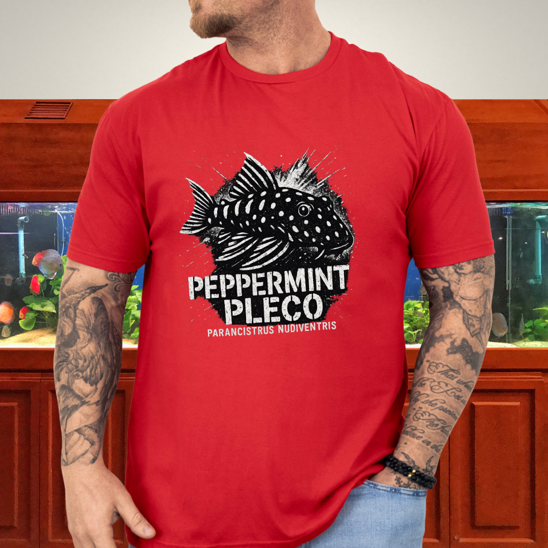 Peppermint Pleco T-Shirt – Punk Graffiti Parancistrus nudiventris Design for Aquarium Hobbyists