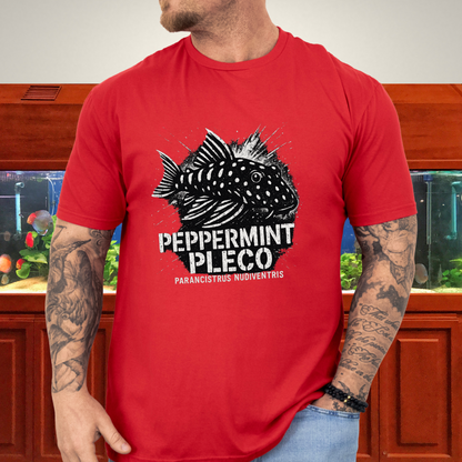 Peppermint Pleco T-Shirt – Punk Graffiti Parancistrus nudiventris Design for Aquarium Hobbyists
