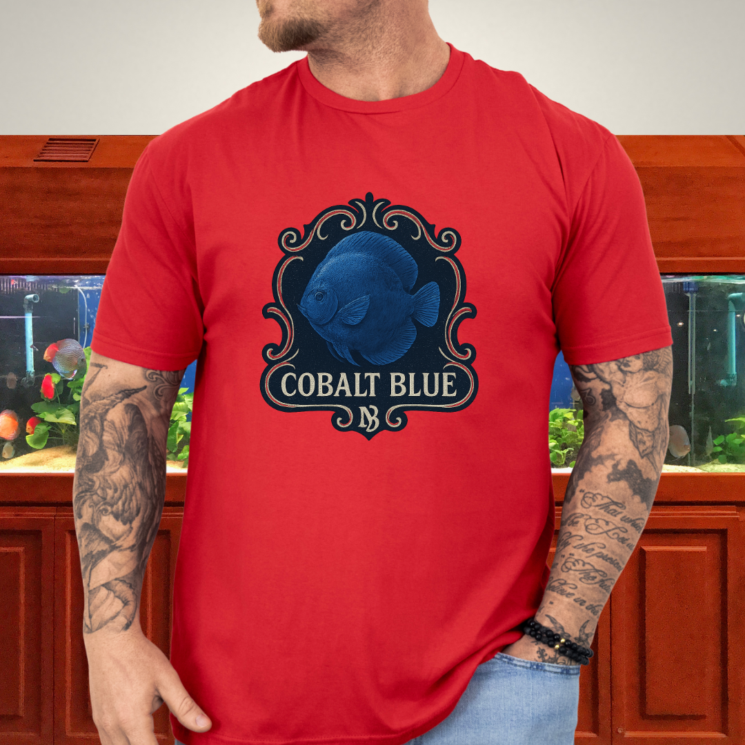 Majestic Retro Badge Cobalt Blue Discus Tee