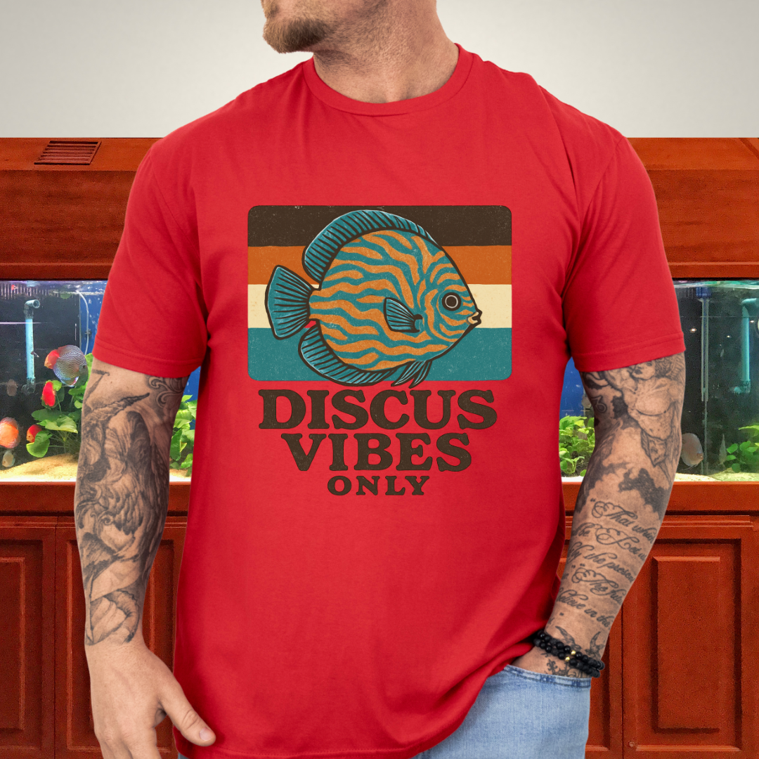 Retro Discus Fish T-Shirt – 70s Groovy Aquarium Style