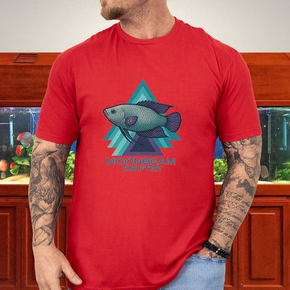 Moonbeam Drifter Tee – Geometric Moonlight Gourami Design
