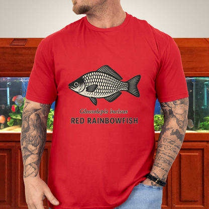 Lake Sentani Rainbowfish Shirt – Bold Red Fish Design