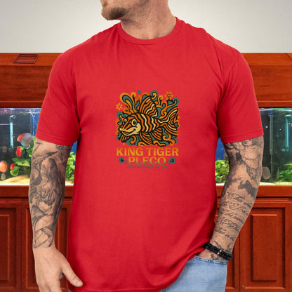 King Tiger Pleco Tee – Y2K Retro Wave Aquarium Design-T-Shirt-Fish &amp; Friends Tees