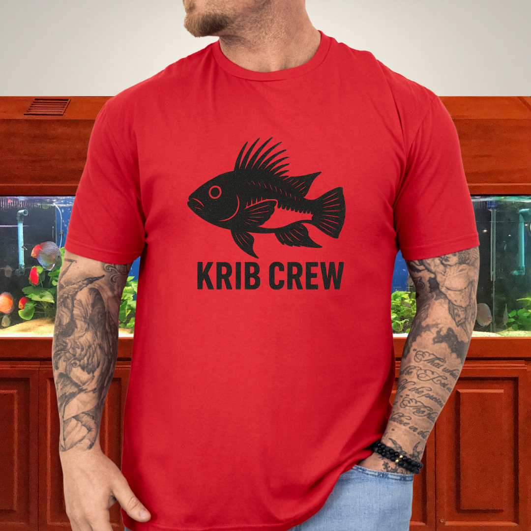 Krib Crew Tee – Minimal Monochrome Kribensis Logo Design