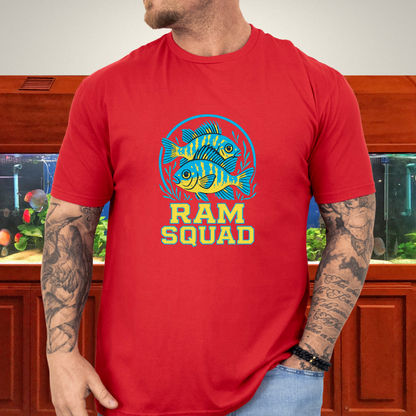 Ram Squad Tee – German Blue Ram Retro Sports Logo Design