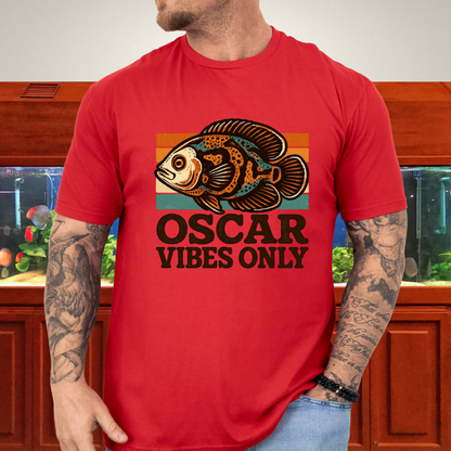 Retro Oscar Cichlid T-Shirt – 70s Groovy Fish Vibes