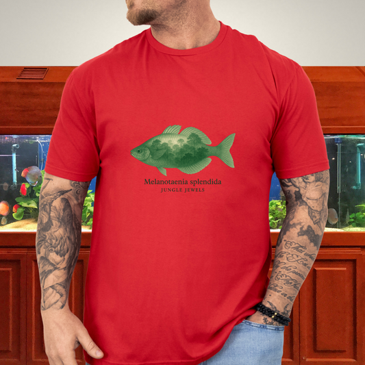 Jungle Jewels Tee – Eastern Rainbowfish Double Exposure Design