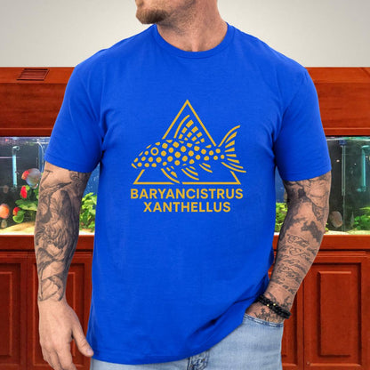 Gold Nugget Pleco Tee – Geometric Logo Catfish Design-T-Shirt-Fish &amp; Friends Tees