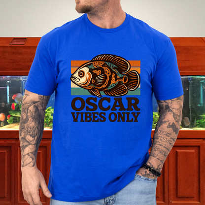 Retro Oscar Cichlid T-Shirt – 70s Groovy Fish Vibes