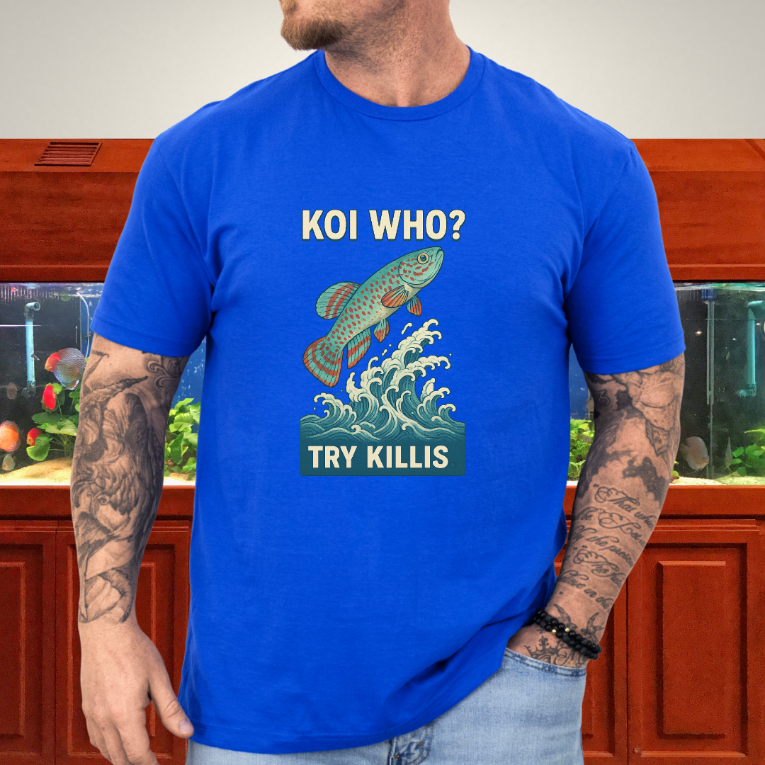 Koi Who? Try Killis Tee – Gardneri Killifish Ukiyo-e Style