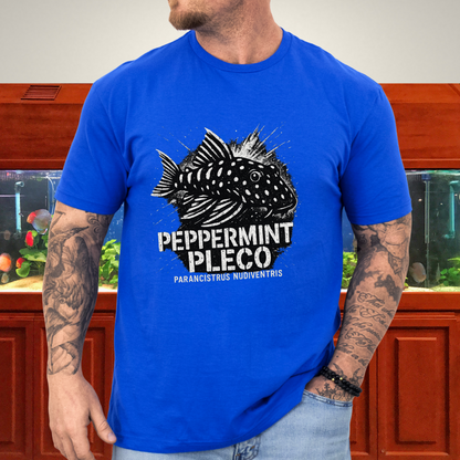 Peppermint Pleco T-Shirt – Punk Graffiti Parancistrus nudiventris Design for Aquarium Hobbyists