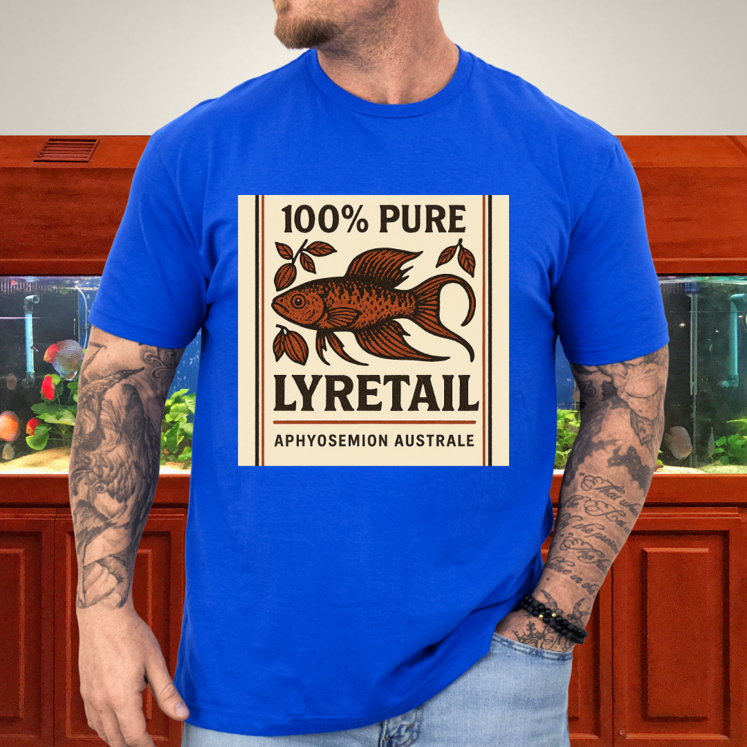 100% Pure Lyretail Tee – Chocolate Australe Killifish Retro Design