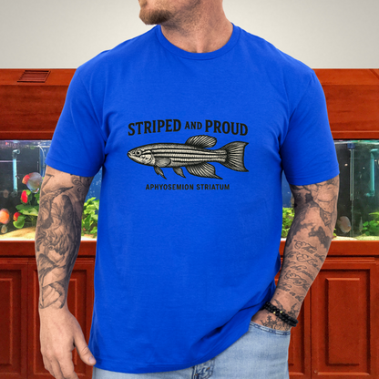 Striped and Proud Tee – Aphyosemion Striatum Retro Banner