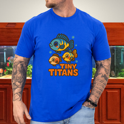 Tiny Titans Tee – Kawaii Dwarf Cichlid Cartoon Design