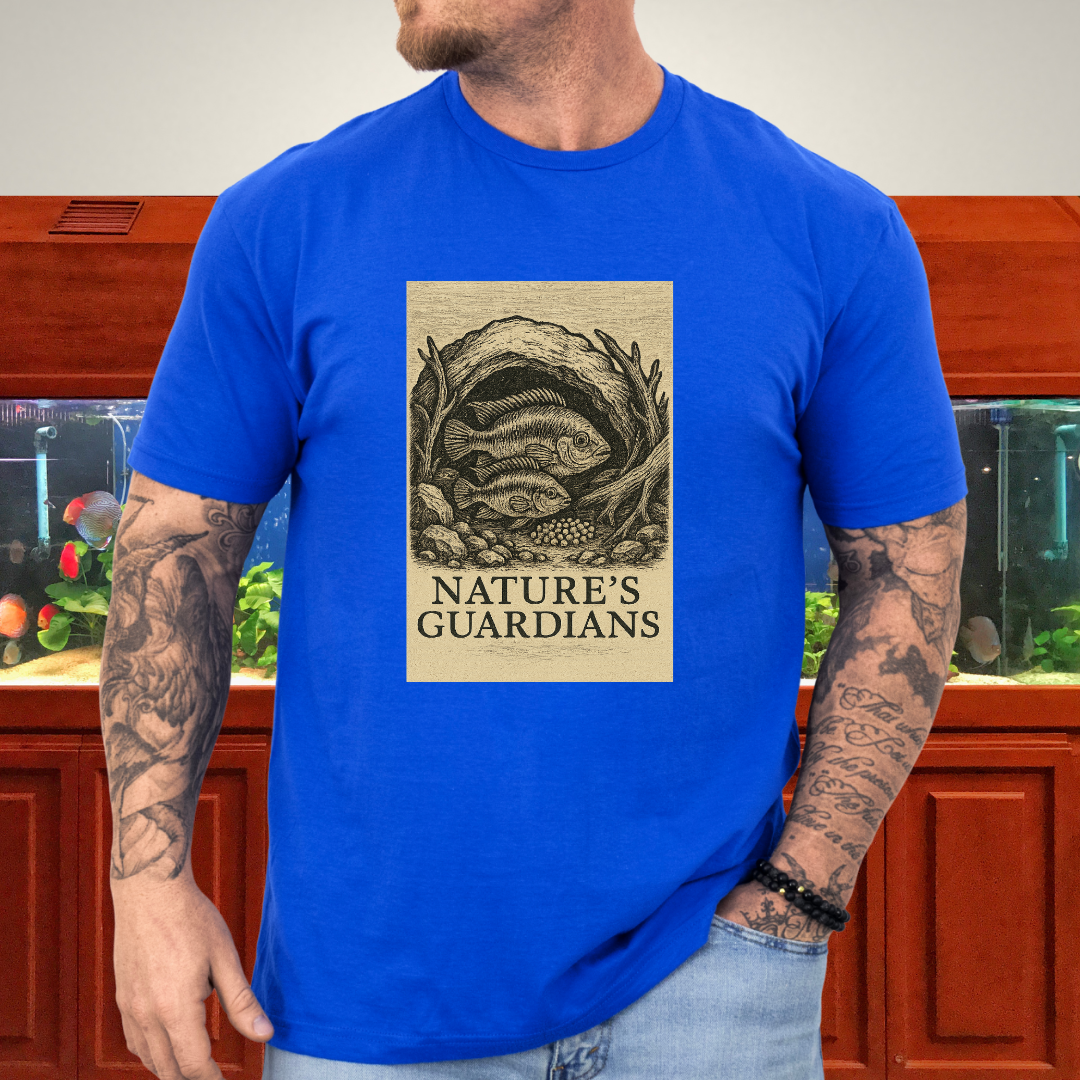 Nature’s Guardians Tee – Kribensis Pair Woodcut Illustration