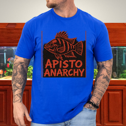 Apisto Anarchy Tee – Punk Band Poster Cichlid Design