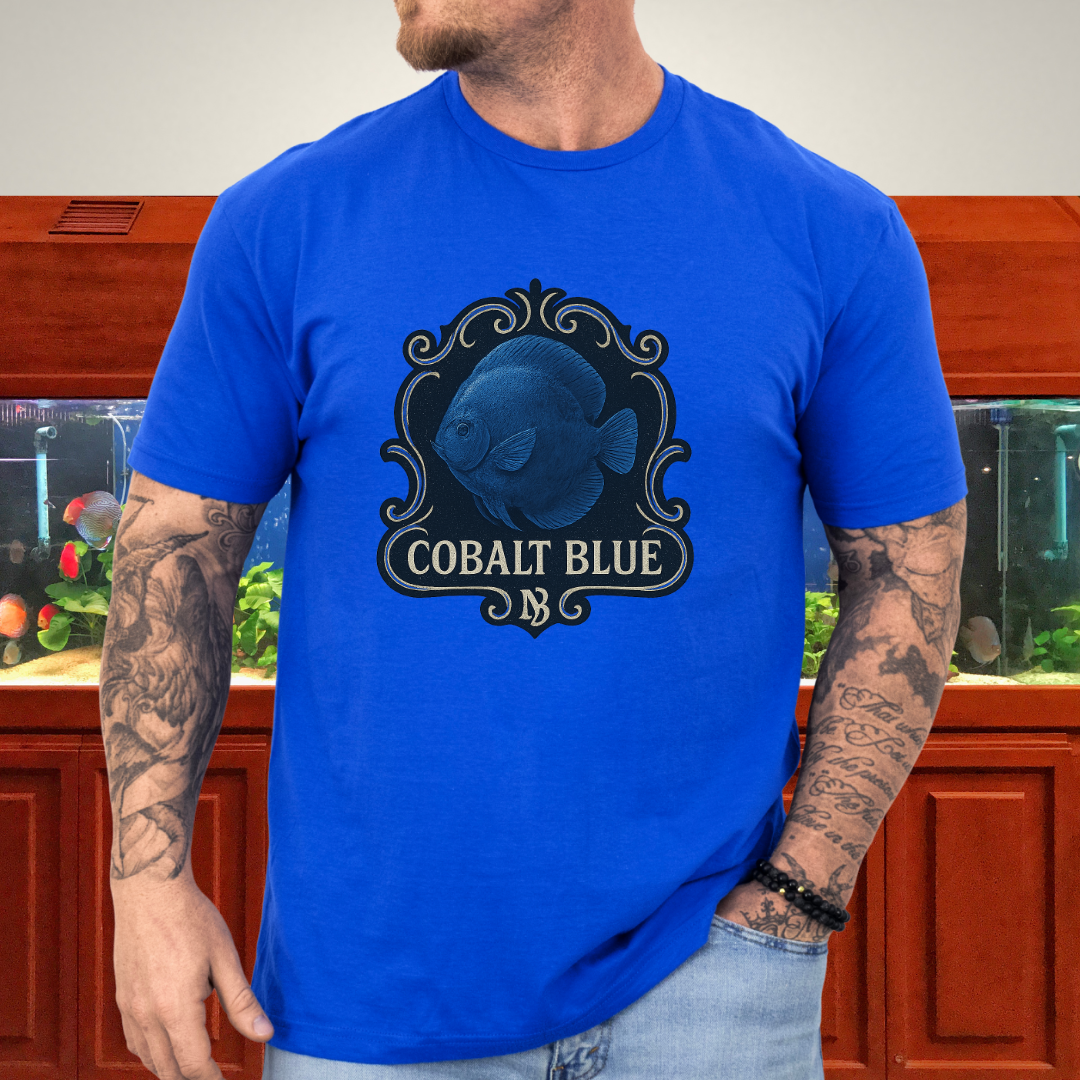 Majestic Retro Badge Cobalt Blue Discus Tee