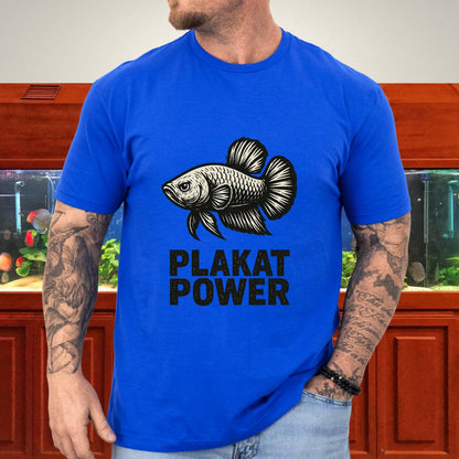 Gritty Plakat Power Betta Shirt – Linocut Style Fishkeeping Apparel-T-Shirt-Fish &amp; Friends Tees
