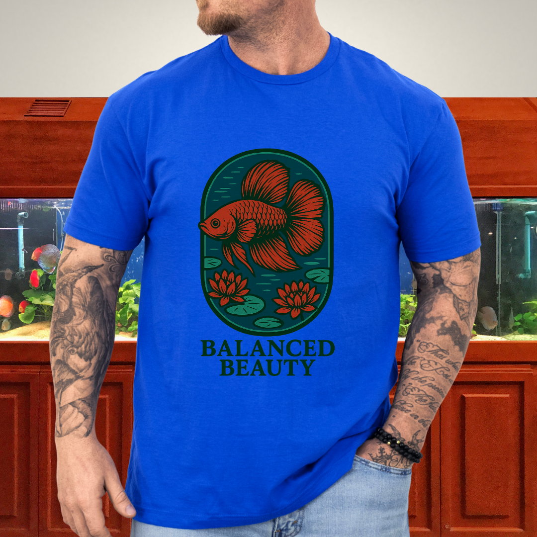 Balanced Beauty Betta Fish T-Shirt – Double Tail Design with Lotus