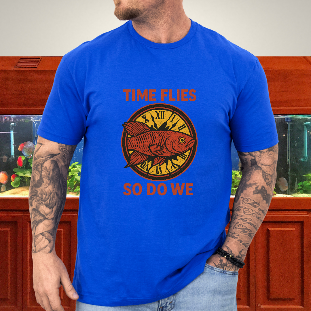 Time Flies, So Do We Tee – Guentheri Killifish Surreal Design
