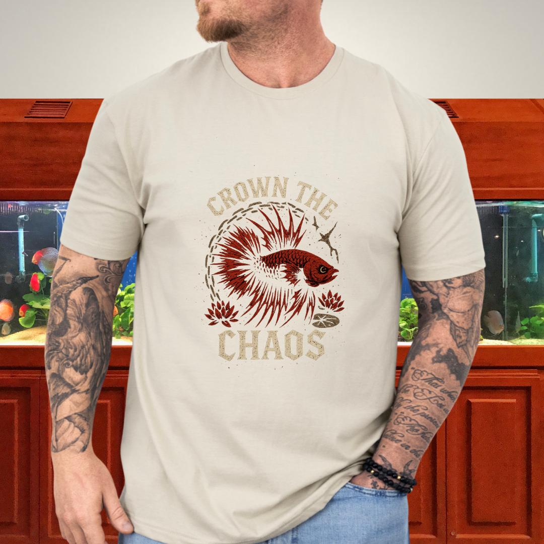 Crown the Chaos Crowntail Betta T-Shirt – Punk Fishkeeper Apparel-T-Shirt-Fish &amp; Friends Tees