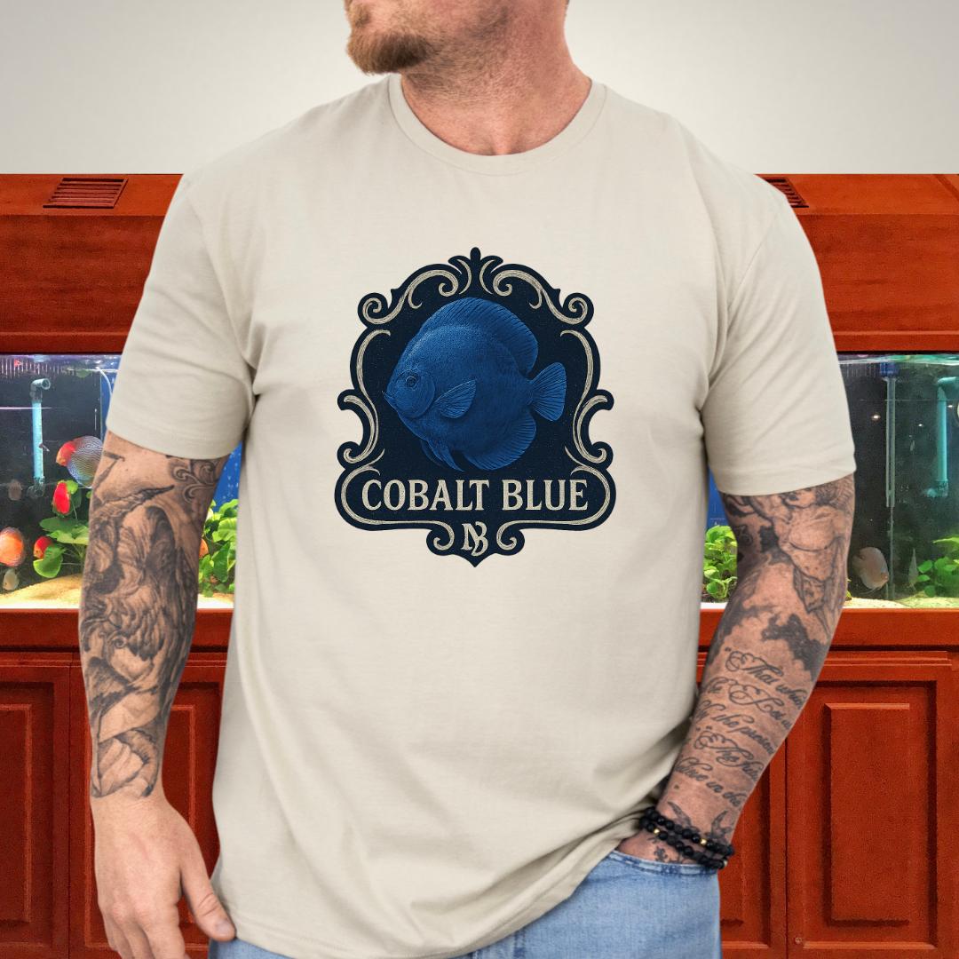 Majestic Retro Badge Cobalt Blue Discus Tee-T-Shirt-Fish &amp; Friends Tees