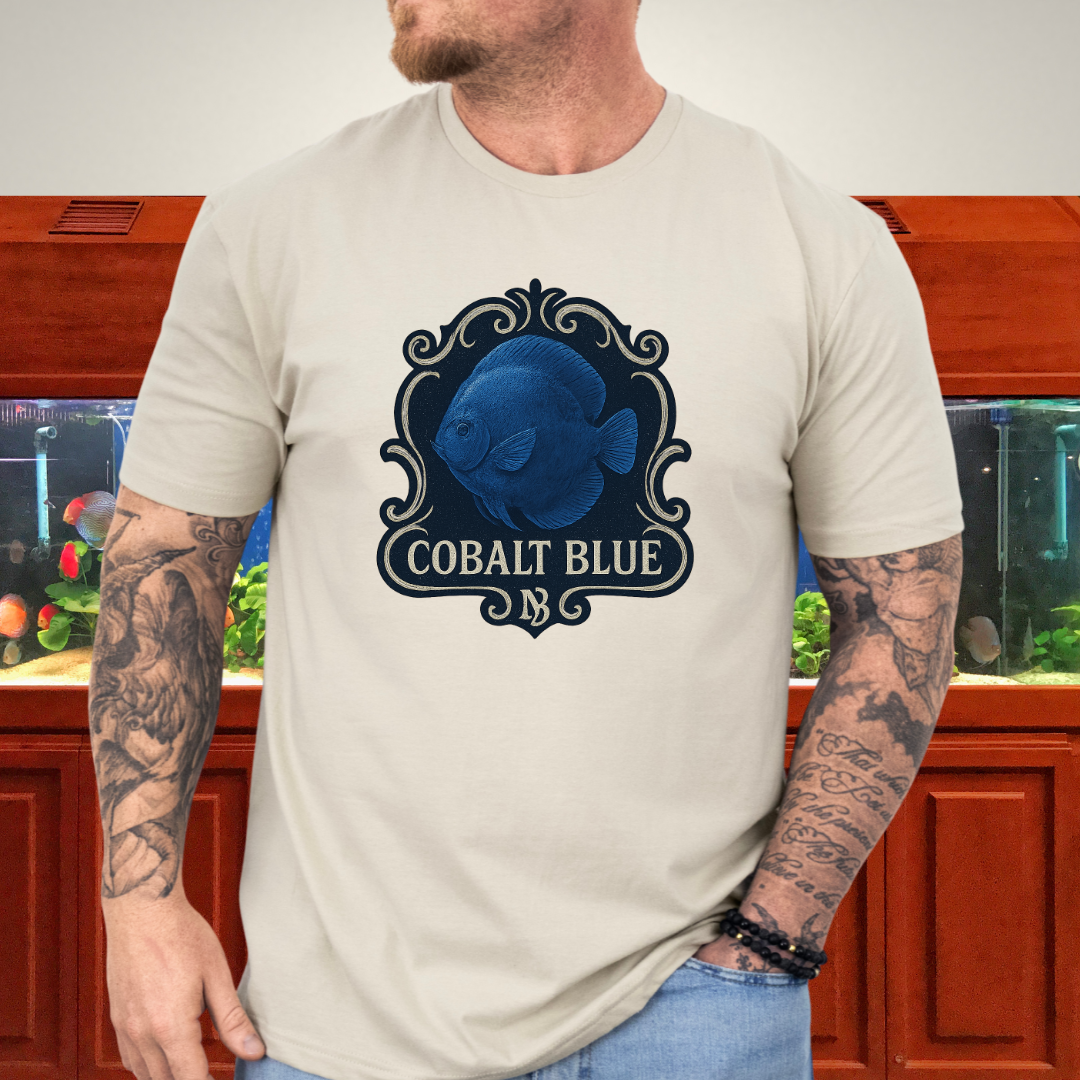 Majestic Retro Badge Cobalt Blue Discus Tee