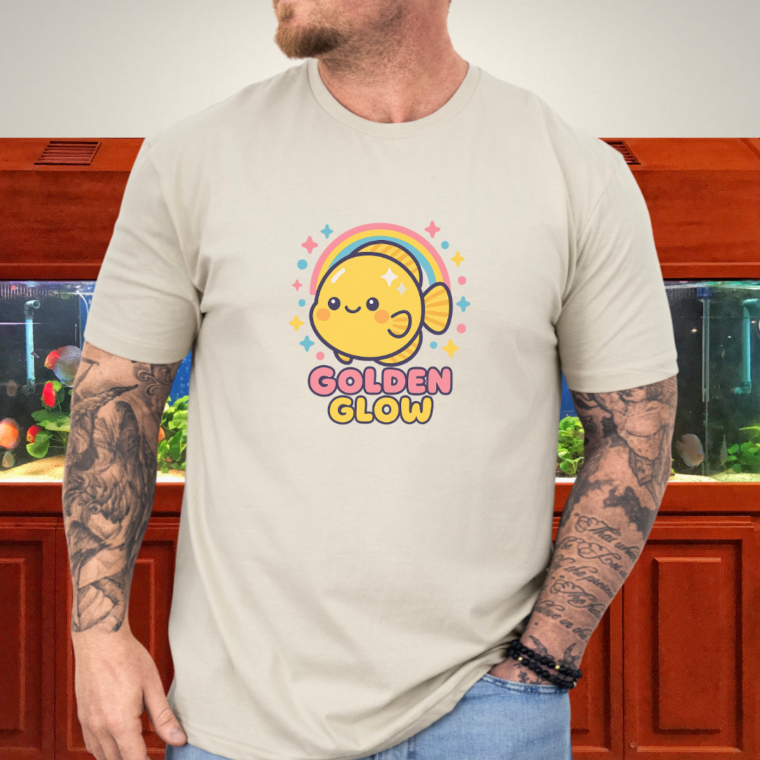 Golden Glow Kawaii Discus Rainbow Tee